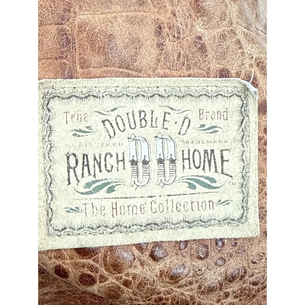 Double D Ranch Home Collection‎ RARE Faux Crocodile Leather Pillow 25x25